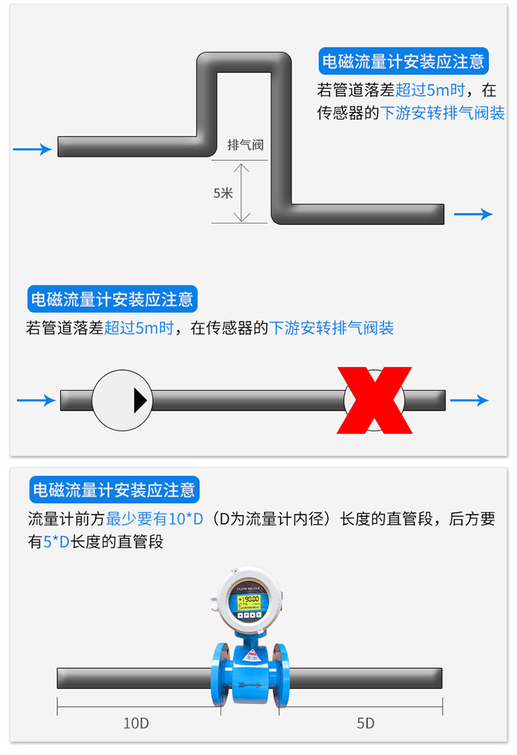 泥浆流量计安装注意事项