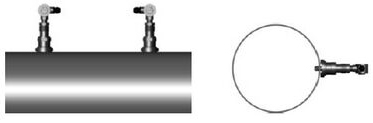 插入式超声波流量计V法定位