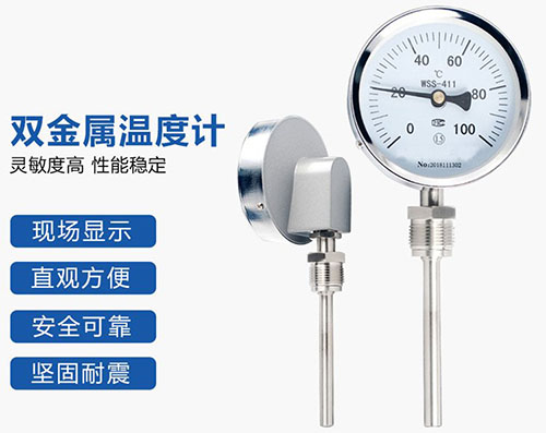 防腐双金属温度计,衬四氟耐腐蚀防爆高温工业表盘式