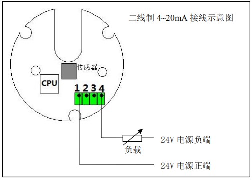 防爆椭圆齿轮流量计二线制接线图